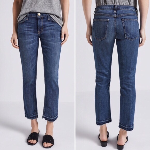 NWT CURRENT/ELLIOTT cropped straight jeans raw hem - Picture 2 of 8